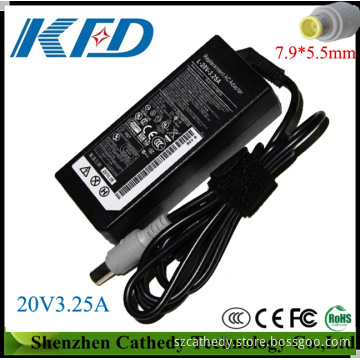 Laptop AC Adapter for Lenovo 20V3.25A 65W, Tip Size7.5*5.5mm, CE Approved